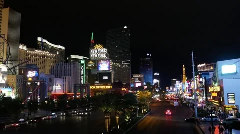 Static Las Vegas blvd. Night. Stock-Footage 56470103