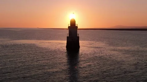 Static Light House Sunset to Zoom 動画素材 242813516