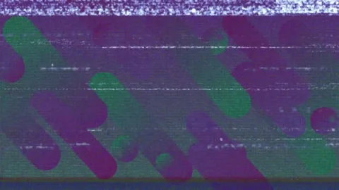 Static lines sparking glitch while caps and blobs shifting, fading, noise Stock Footage 335651832