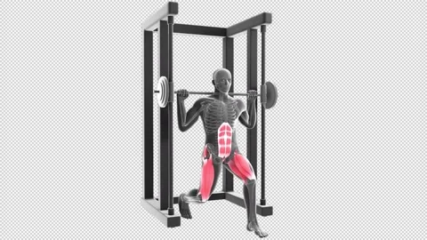 Static Lunges at the Multipower Video stock 155358503