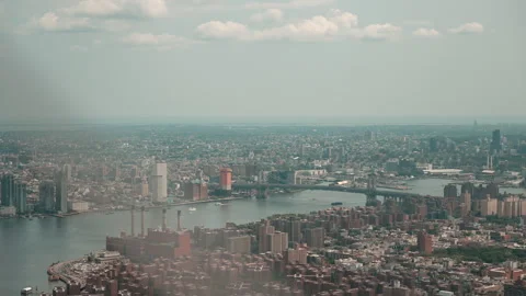 Static Manhattan River Handheld Video stock 252382505