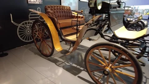 Static medium shot of 1905 Lincoln Park Phaeton Stock Footage 338285653