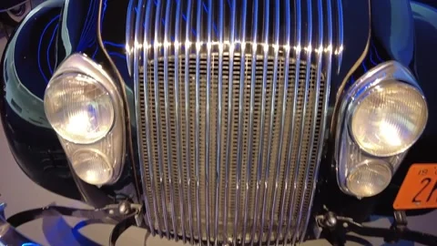 Static medium shot of 1934 Chrysler  American sedan Stock-Footage 338285663