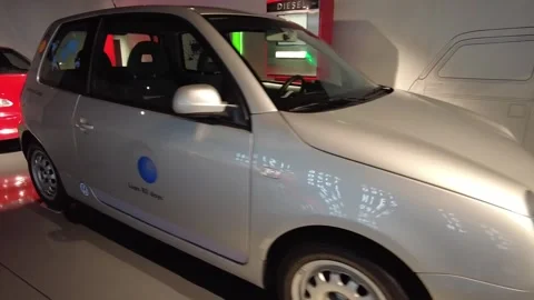 Static medium shot of 1998 Volkswagen classic German sedan Stock-Footage 338285633