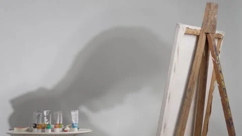 A static mid shot of a canvas board Stock Footage 280501207