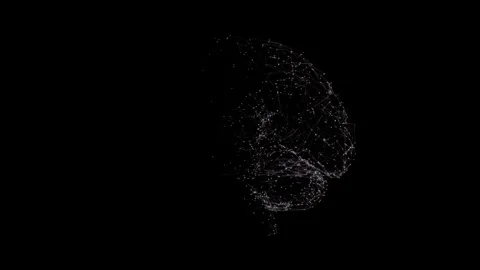 Static Neural Network Coming Together in 3D Animation White Light Stock Footage 280074675