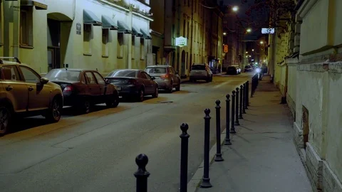 Static night view of Moshkov Lane in Saint-Petersburg Vidéo 82484556