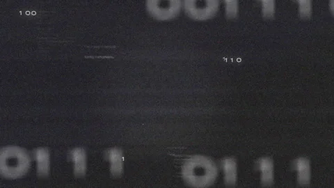 Static noise starting binary digits drifting and clustering then fading into Stock Footage 314792024