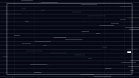 Static Noise texture overlay with digital glitch interference and rectangular Stock Footage 345585361