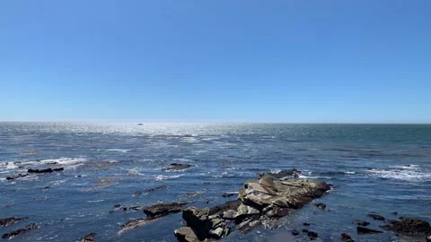 Static ocean shot with rocks and small waves Stock Footage 163245035