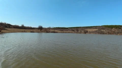 Static Pan of Mountain Lake from Shore – 4K Cinematic Autumn Footage Stock Footage 331294352