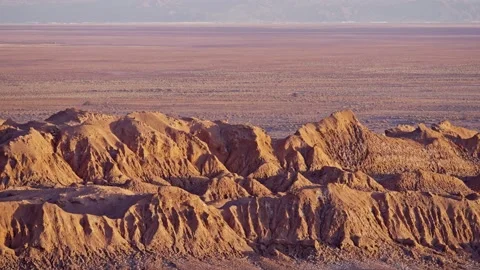 Static panoramic of the Valle de la Luna in the Atacama Desert Stock Footage 238628031