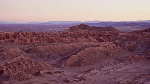 Static panoramic of the Valle de la Luna in the Atacama Desert Stock Footage 238628034