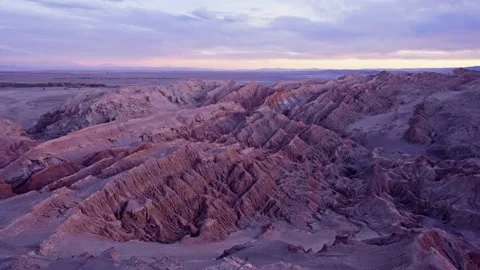 Static panoramic of the Valley of the Moon in the Atacama Desert Stock Footage 238628404