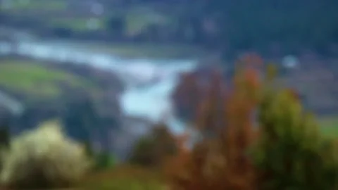 Static pull focus shot of outdoor river in the day Stock Footage 160807875