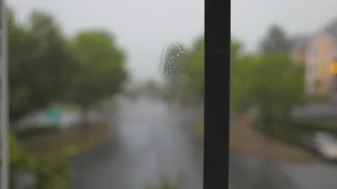 Static rainy day out of focus Stock Footage 90098228