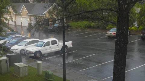 Static rainy day timelapse Stock Footage 90098209