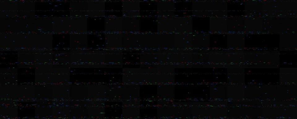 Static RGB noise lines. Interference texture. Glitch vhs pixel noise stripes Stock Illustration