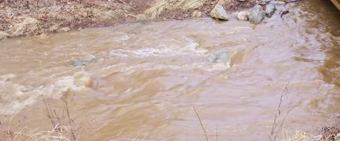 Static River Water Flowing Over Rocks Stock Footage 170863295