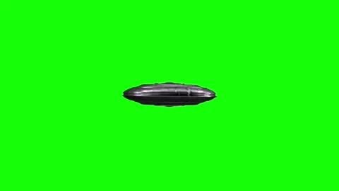Static Rotating UFO Flying Saucer Green Screen VFX Loop Stock Footage 272529205