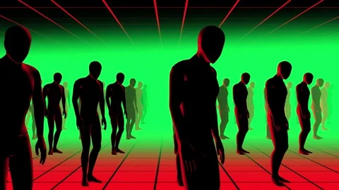 Static Rows of Clones Stock Footage 273581558