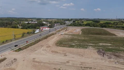 Static of rural road with farmers fields Stock Footage 250489748