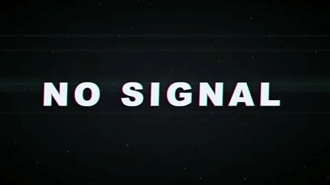 Static Screen with No Signal Text on Black Background for Technical Error Stock Footage 345757098