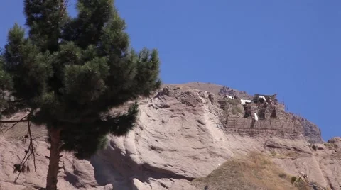 Static shot of Alamut Castle Stock Footage 61877170