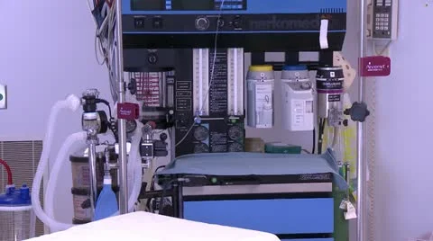 Static shot of anesthesia cart Stock Footage 10903334