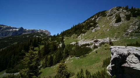 Static shot of Austrian mountain in Tyrol Stock Footage 145810272