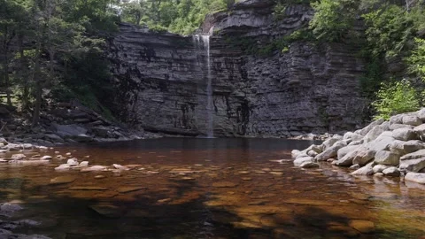 Static Shot of Awosting Falls in New York Stock Footage 280150670