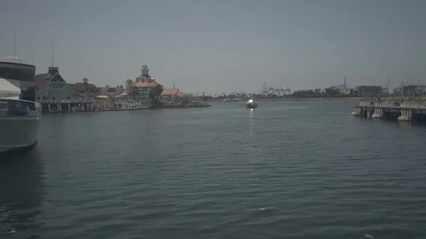 Static shot of the bay at Long Beach, California Stock Footage 111928824