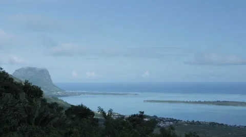 Static shot of bay in Mauritius Stock Footage 64592858