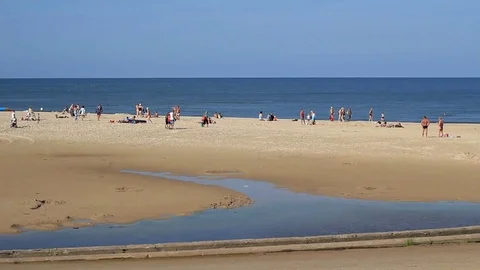 Static shot of the beach Stock Footage 99119426