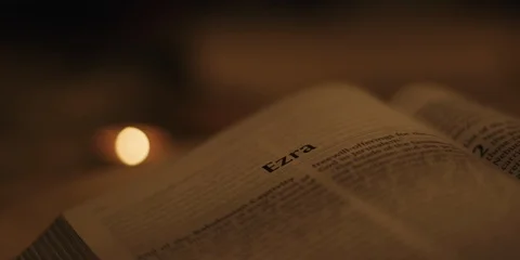 Static shot of bible Stock Footage 126077823