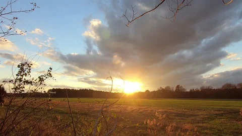 Static Shot of Clouds During Sunset Stock Footage 115532042