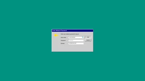 Static shot of computer software interface on teal desktop Stockbeeldmateriaal 346470530