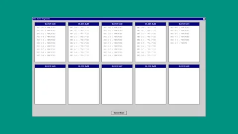 Static shot of computer software interface with data grid Vídeo Stock 346838053