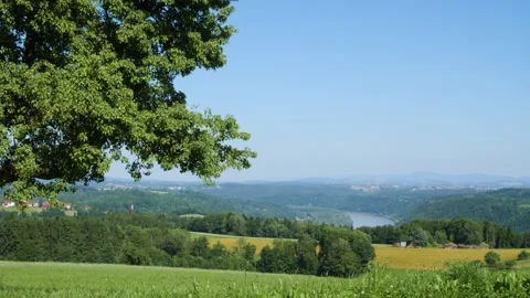 A static shot of the danube in Austria Stock Footage 157852587