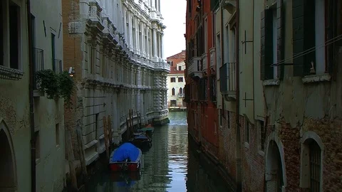Static shot down corridor canal 001616 MOV060.mp4 Stock Footage 90020875
