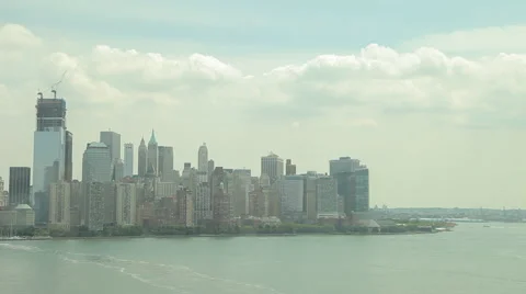 Static shot of Downtown nyc skyline Video stock 40360081