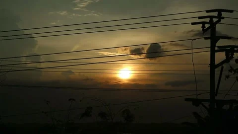 Static Shot  at Evening Timelapse With Dark Clouds background. Stock Footage 196215980