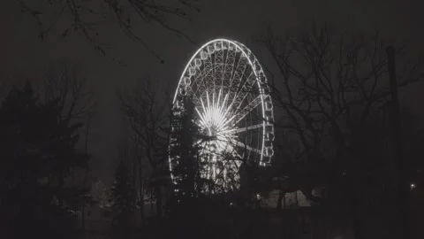 Static Shot Of A Ferries Wheel In Niagara Falls, Ontario, Canada Stock Footage 247452869