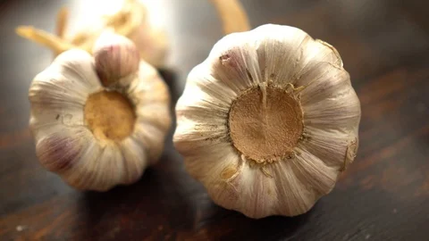 Static Shot Of Garlic Stock Footage 114666555