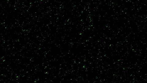 Static shot of green particles falling in vertical digital rain across Stock Footage 337961105