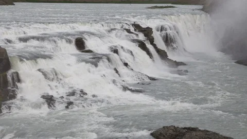 Static shot of Gullfoss waterfall, Iceland Stock Footage 103682985