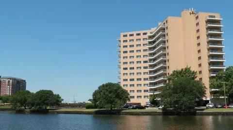 Static Shot Of A High-Rise Building In Norfolk, Virginia 動画素材 57236859