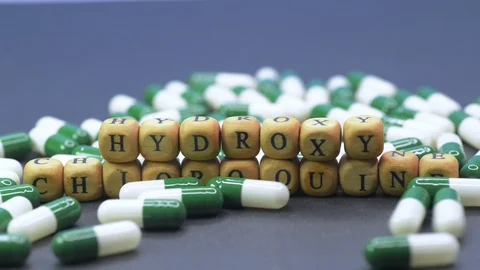 Static shot  Hydroxychloroquine tablets for Covid-19 cure. Видео 127510698