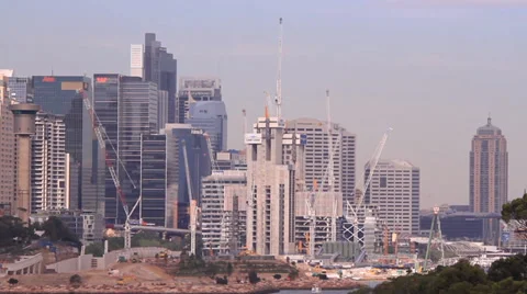 Static shot of large construction zone in city 库存影片 39844501