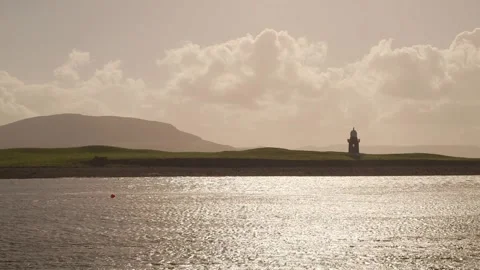 Static shot of a lighthouse in Ireland. 動画素材 201524761